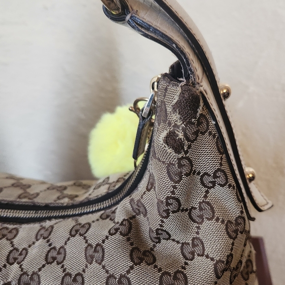 Gucci Horsebit Medium Canvas Hobo - Picture 12 of 15